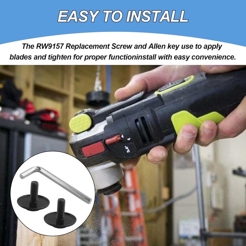 Screw Man RW9157 Replacement Fastening Kit, 2 Screw and 1 Allen Key Fit for Rockwell Sonicrafter RK5100K Through RK5108K RK5112K RK2514K2 Oscillating Multitool - Image 4